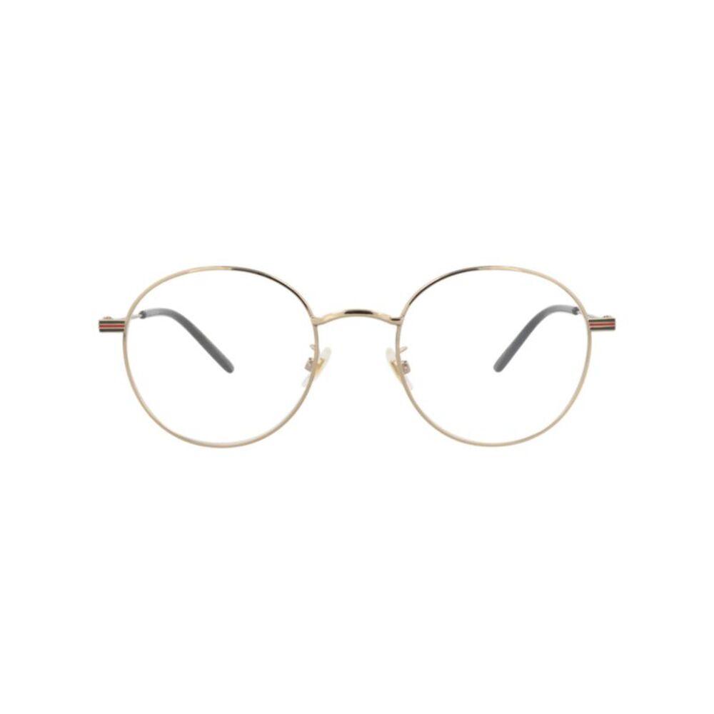 Gucci Round-Frame Metal Optical Frames Gold Mens - Picture 1 of 6